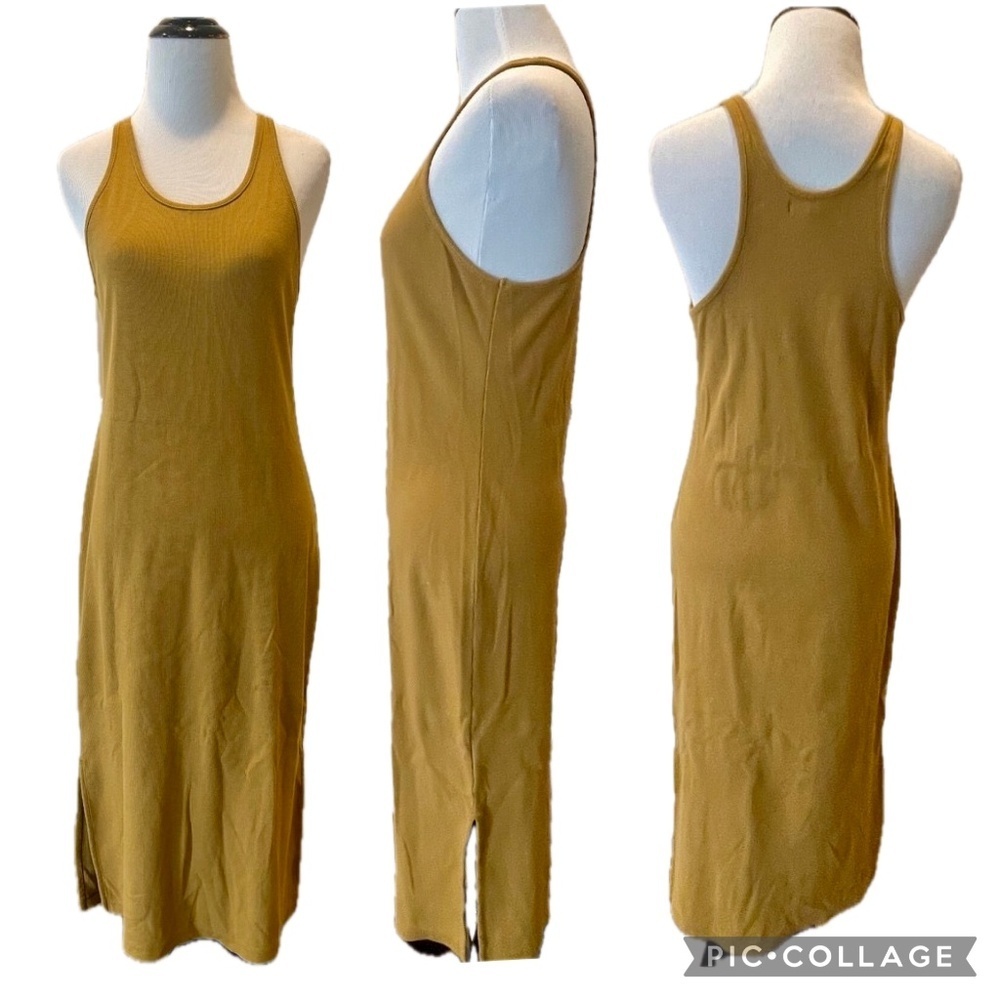 Banana Republic Mustard Racerback Bodycon Midi Dress – Size S‎